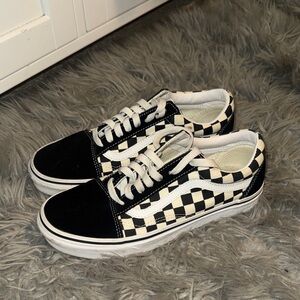 Vans Black and White Checkered Sneakers